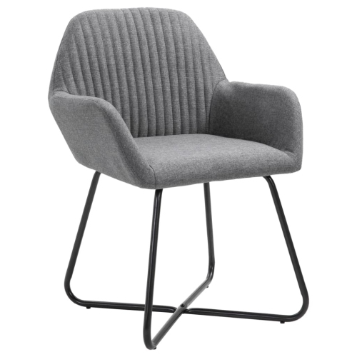 vidaXL Dining Chairs 2 pcs Dark Gray Fabric