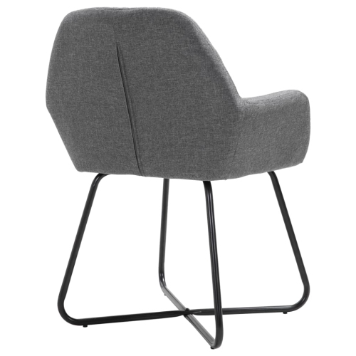 vidaXL Dining Chairs 2 pcs Dark Gray Fabric