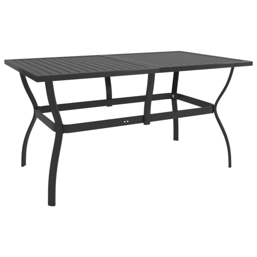 VIDAXL  Patio Table Anthracite 55.1"x31.5"x28.3" Steel