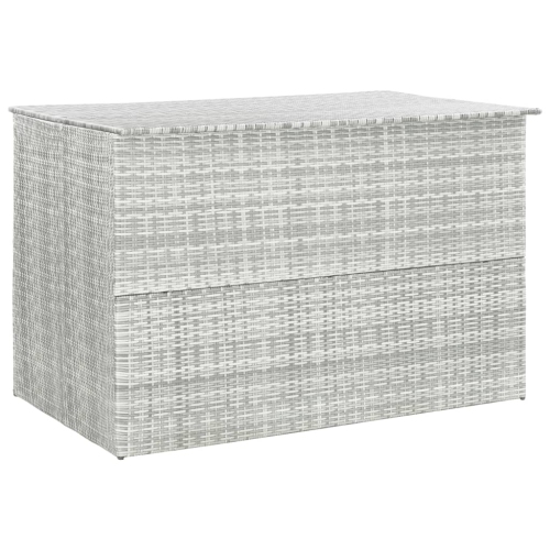 Boîte de rangement de terrasse VidaXL gris pâle 59.1 x 39,4 x 39,4 po poly rotin