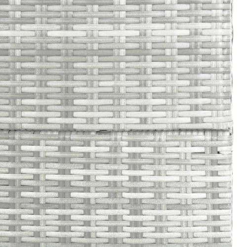 vidaXL Patio Storage Box Light Gray 59.1"x39.4"x39.4" Poly Rattan