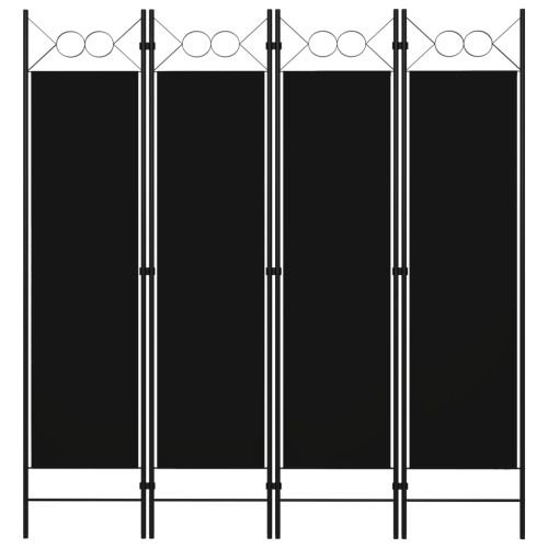 VIDAXL  4-Panel Room Divider 63"x70.9" In Black