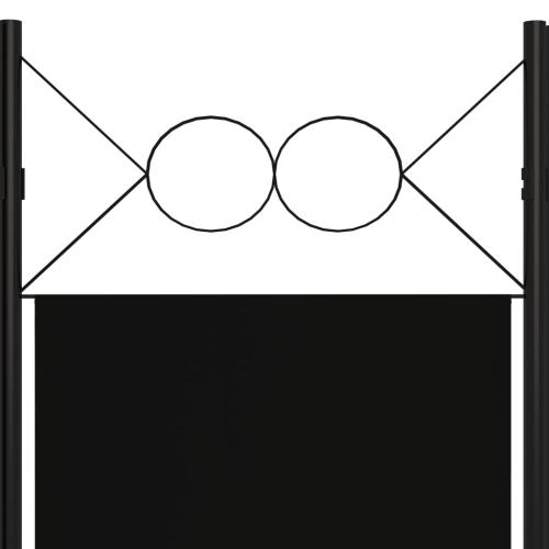 vidaXL 4-Panel Room Divider Black 63"x70.9"