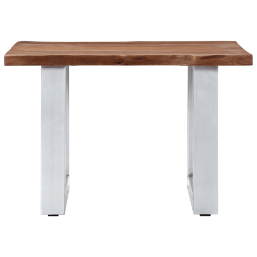 vidaXL Coffee Table with Live Edges 23.6"x23.6"x15.7"