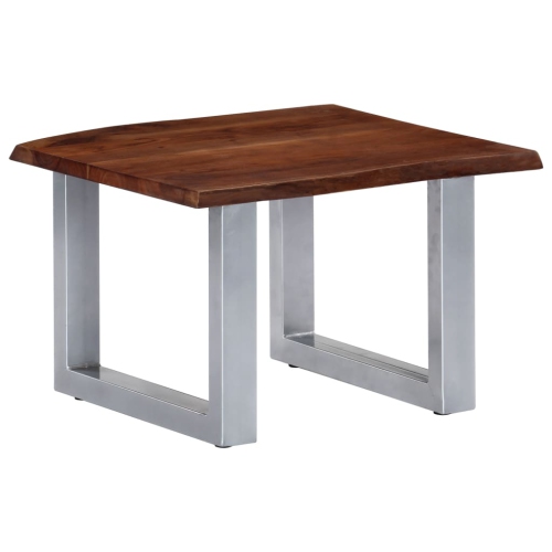 vidaXL Coffee Table with Live Edges 23.6"x23.6"x15.7"
