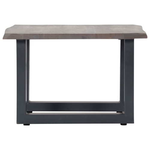 vidaXL Coffee Table with Live Edges Gray 23.6"x23.6"x15.7"