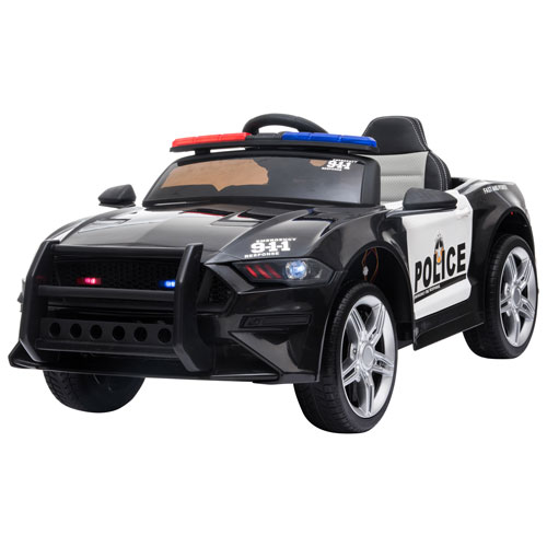 Kool Karz Police Cruiser Electric Ride-On Car - Black/White