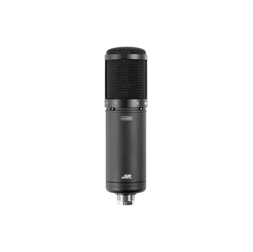 Monoprice Stage Right LC200 Large 34mm Diaphragm Multi-Pattern Studio Condenser Microphone with Pad/Filter and Shock Mount