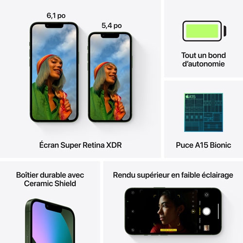 Image 9 de 10.. Remis à neuf - iPhone 13 128 Go d'Apple - Vert - Déverrouillé