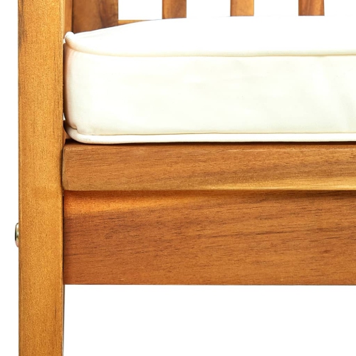 vidaXL Patio Dining Chairs 2 pcs with Cushions Solid Acacia Wood