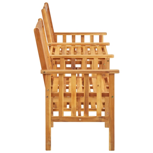 vidaXL Patio Chairs with Tea Table 62.5"x24"x36.2" Solid Acacia Wood