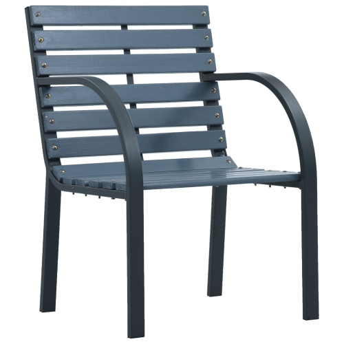 Chaises de patio VidaXL, 2 pièces, bois gris