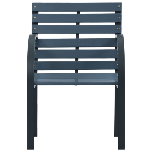 Chaises de patio VidaXL, 2 pièces, bois gris