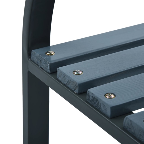 Chaises de patio VidaXL, 2 pièces, bois gris