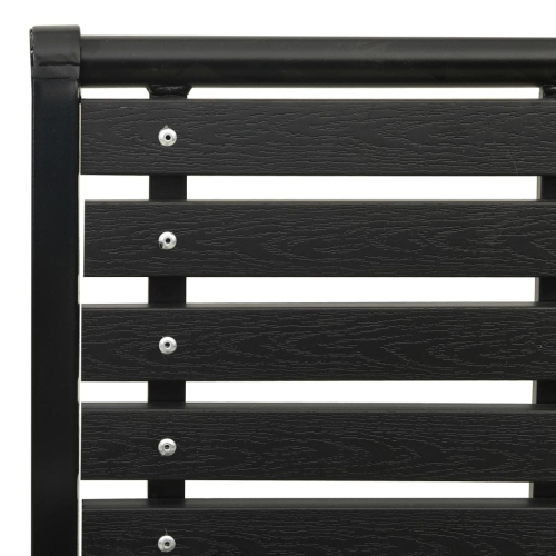 vidaXL Patio Chairs 2 pcs Steel and WPC Black