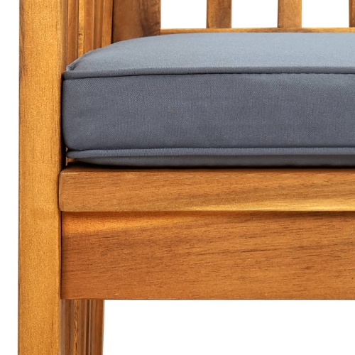 vidaXL Patio Dining Chairs 2 pcs with Cushions Solid Acacia Wood