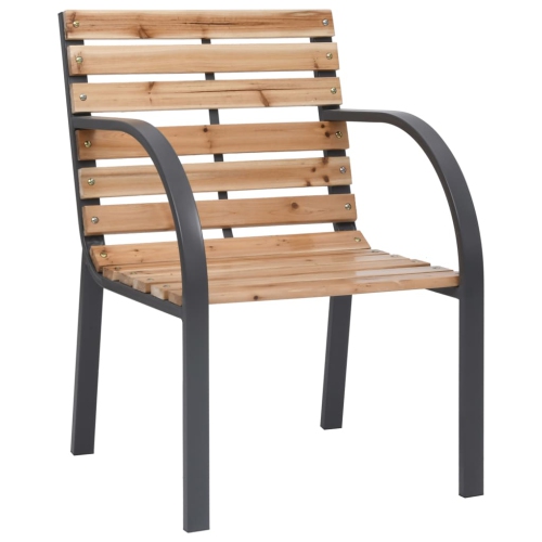 vidaXL Patio Chairs 2 pcs Wood