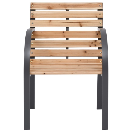 vidaXL Patio Chairs 2 pcs Wood