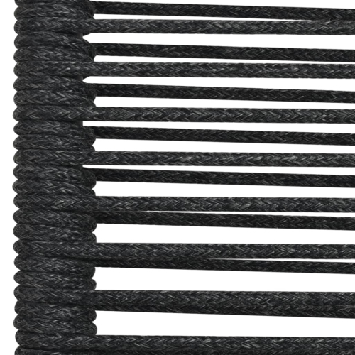 vidaXL Patio Chairs 2 pcs Cotton Rope and Steel Black