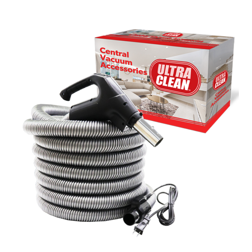 ACCESSOIRES de luxe POUR tapis à aspirateur central ULTRA CLEAN avec tuyau haute tension, 6 brosses à tapis électriques réglables, brosse à plancher