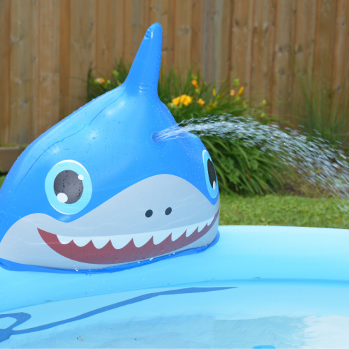 Baby Shark 3D Spray Pool with Water Fountain, Outdoor Summer Inflatable Swimming Pools, Kiddie Pools, Pool for Kids and Adults,6.2ft x 1.5ft