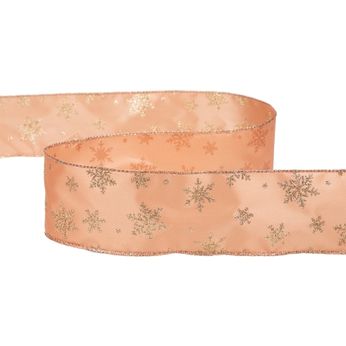 Gold Sparkling Stars Christmas Wired Craft Ribbon 2.5" x 10 Yards