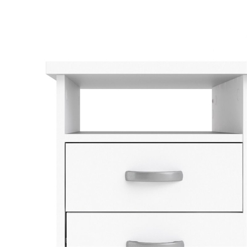 Tvilum Walden Transitional 5 Drawer Writing Desk in White