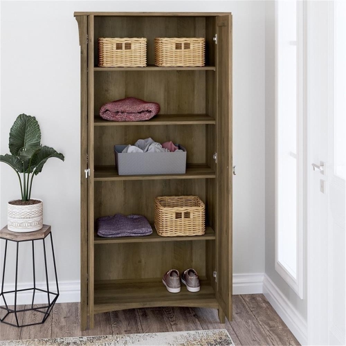 Salinas Tall Storage Cabinet with Doors in Reclaimed Pine - Engineered Wood