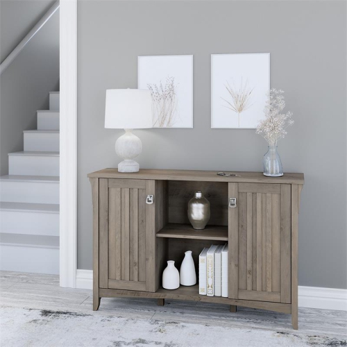 Bowery Hill Furniture Salinas Accent Storage Cabinet in Driftwood Gray