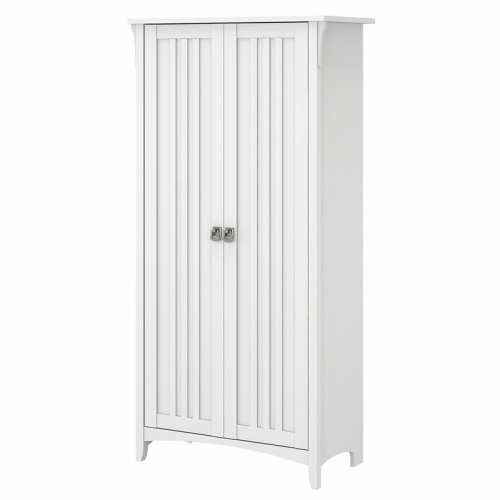 PEMBERLY ROW  Transitional Tall Storage Cabinet With Doors In White