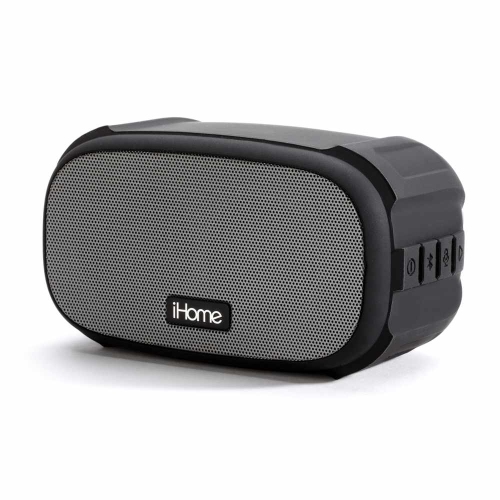 iHome iBT300BGC Water & Shock Resistant Bluetooth Speaker with 17 Hour Mega Battery - Grey