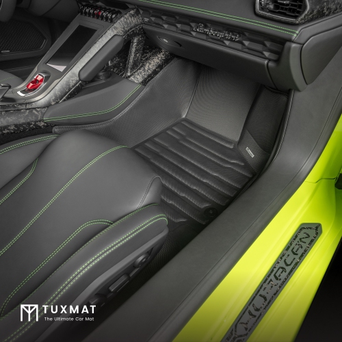 TuxMat - For Lamborghini Huracan 2014-2024 Models - Custom Car Mats - Maximum Coverage, All Weather, Laser Measured - This Full Set Includes 1st Row