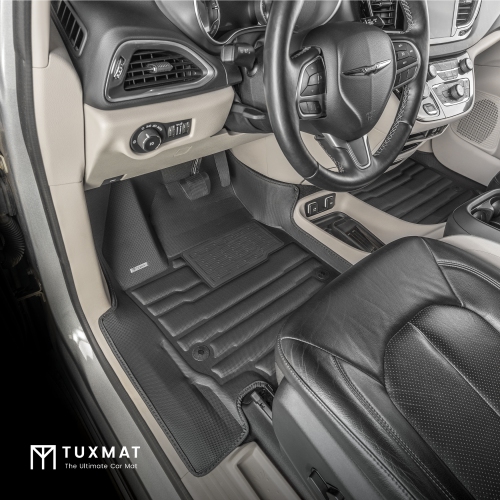 TuxMat - For Chrysler Grand Caravan 8-Seater SXT 2021-2026 Models - Custom Car Mats - Maximum Coverage, All Weather, Laser Measured - This Full Set