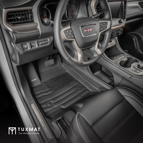 Tapis Tuxmat pour GMC Acadia à 6 sièges 2017-2023 places - Tapis personnalisé - Couverture maximale, toutes saisons, mesuré au laser - cet ensemble