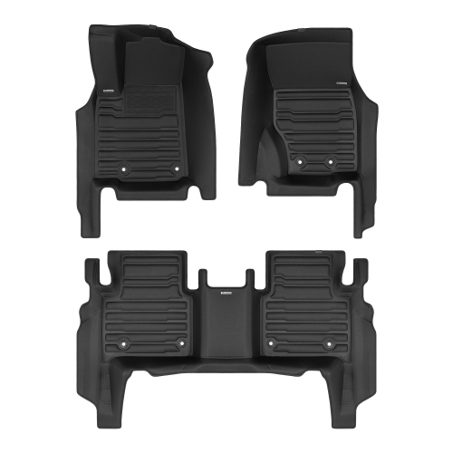 Image 1 of 10.. TuxMat - For Jeep Grand Cherokee 2022-2026 Models - Custom Car Mats - Maximum Coverage, All Weather, Laser Measured - This Full Set Includes 1st and