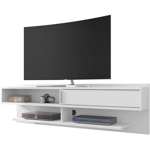 MANHATTAN COMFORT  Astor Wood 71" Modern Floating Entertainment Center In In White