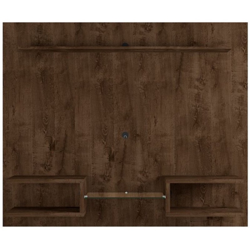 MANHATTAN COMFORT Plaza Wood Modern 65" Floating Entertainment Center In Rustic Brown