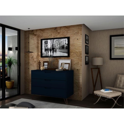 Rockefeller Modern Dresser in Tatiana Midnight Blue Engineered Wood
