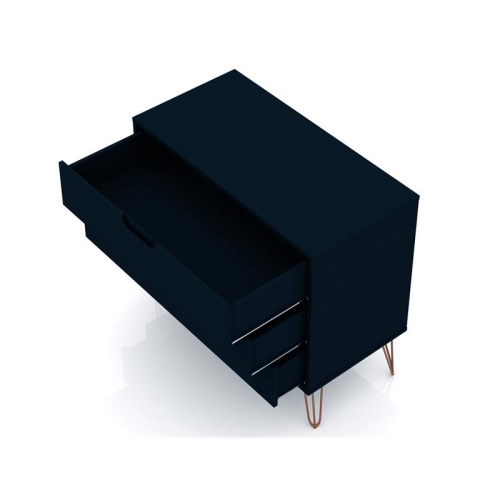 Rockefeller Modern Dresser in Tatiana Midnight Blue Engineered Wood