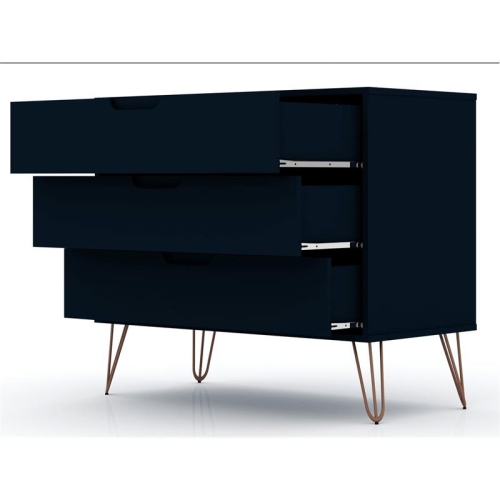 Rockefeller Modern Dresser in Tatiana Midnight Blue Engineered Wood