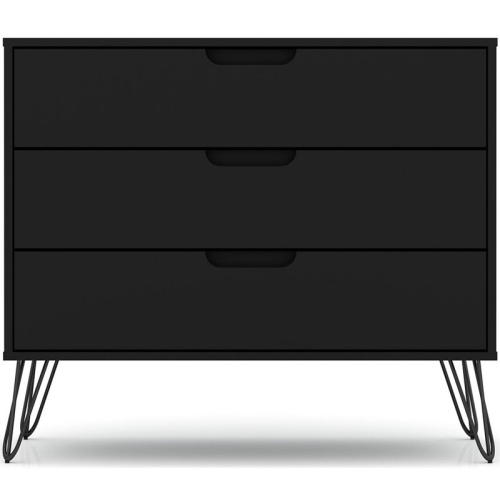 MANHATTAN COMFORT Rockefeller Wood Dresser In Black