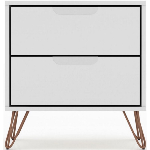 Rockefeller Wood Nightstand in White