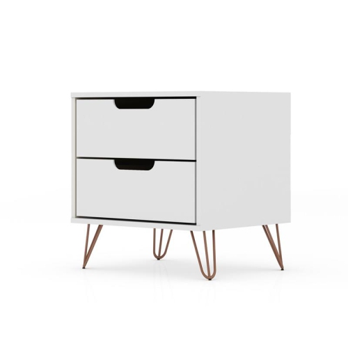Rockefeller Wood Nightstand in White