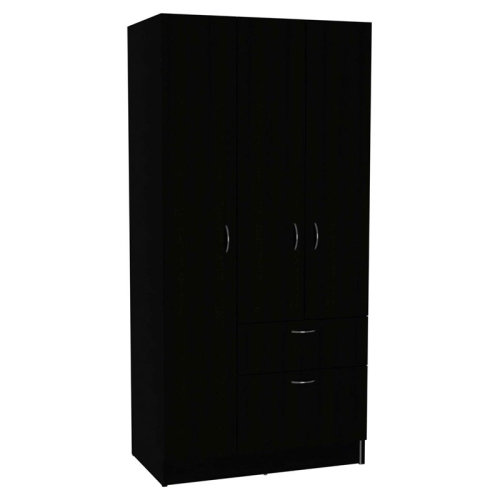 ATLIN DESIGNS  Modern Wood Armoire With Two Cabinets In Black/white