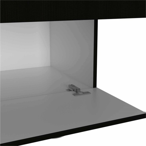 Atlin Designs Modern Wood Armoire with Two Cabinets in Black/White