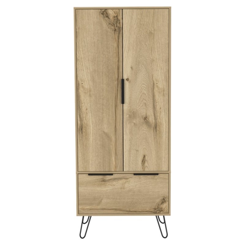 Image 1 of 7.. Atlin Designs Wood Closet with 2 Door Cabinets & One Drawer in Light Oak