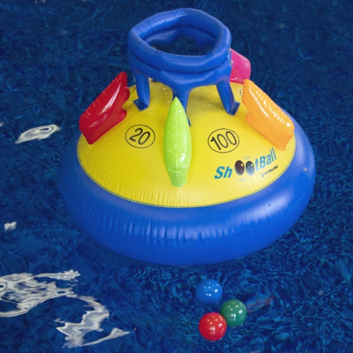 28" Inflatable Multi-Port Shoot Point Ball Floating Pool Game