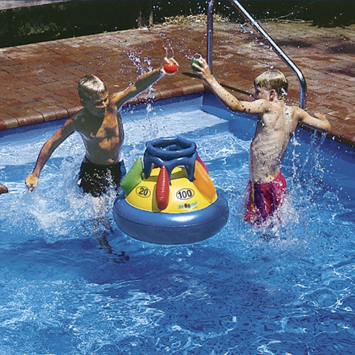 28" Inflatable Multi-Port Shoot Point Ball Floating Pool Game