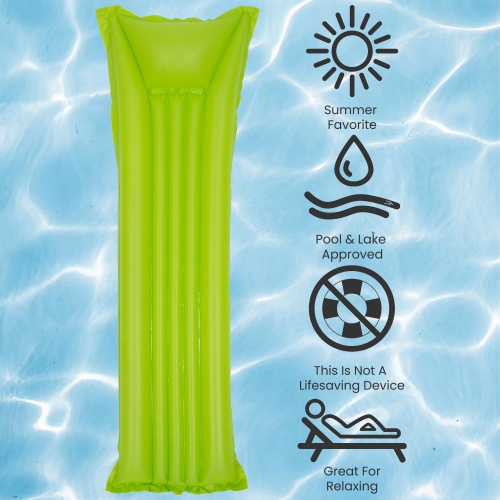 6' Green Inflatable Air Mattress Swimming Pool Raft Float