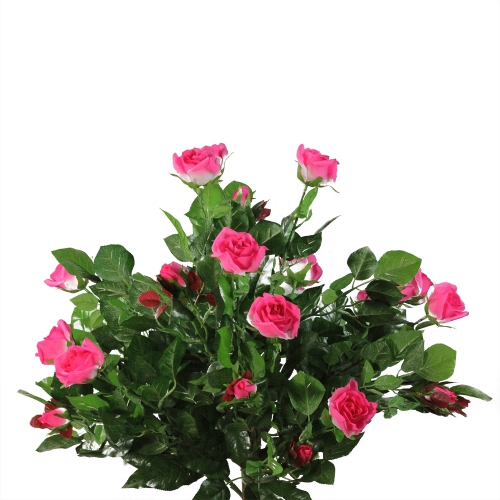 47" Potted Green and Pink Artificial Rose Tree